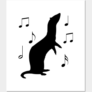 Cute Ferret Dancing to Music Posters and Art